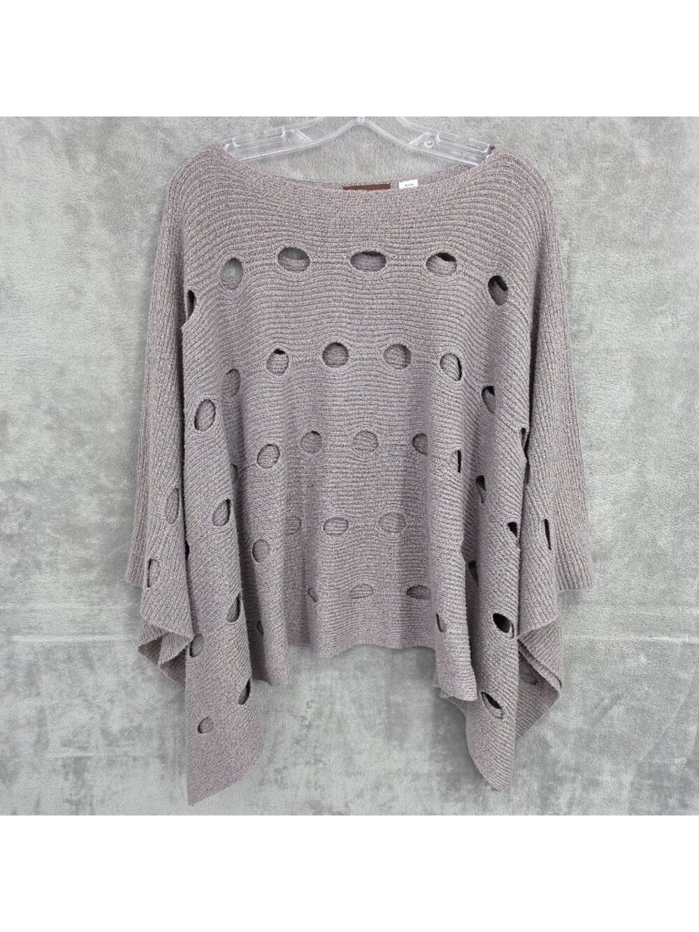 Kerisma OS Poncho Marled Cutout Acrylic Multiway Wear Comfort Casual Trendy Boho